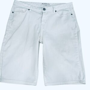 Ruff Hewn Women’s White Jean Shorts Long Casual Style Bermuda Shorts size 12
